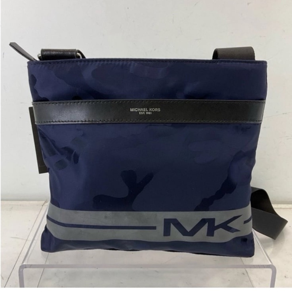 Michael Kors Blue and Black Messenger Bag